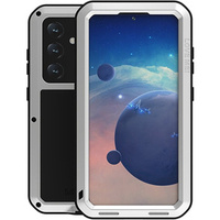 Love Mei Case for Samsung Galaxy S24, armored with glass, grey