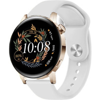 Silicone strap 20mm, Black/Black Buckle