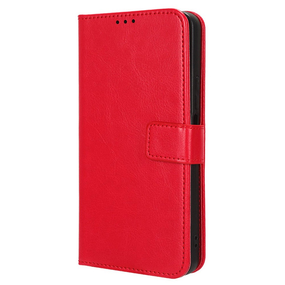 Flip case for Motorola Moto E14, Crazy Horse Wallet, red