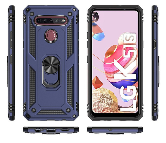 Armor Case for LG K51S, Nox Case Ring, blue