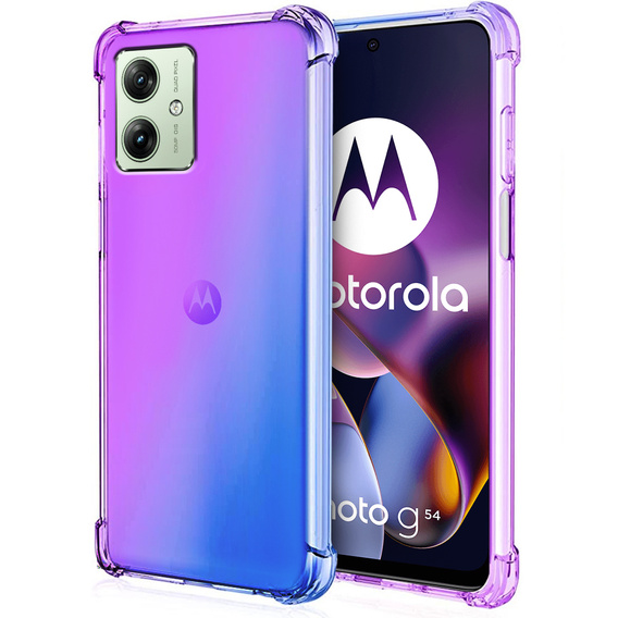 Case for Motorola Moto G54 5G, Gradient Dropproof, Purple / blue
