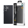 BENKS Kevlar Case for Samsung Galaxy S24 Ultra, for MagSafe, Carbon Fiber, black