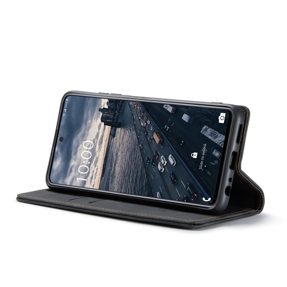 CASEME case for Samsung Galaxy A33 5G, Leather Wallet Case, black