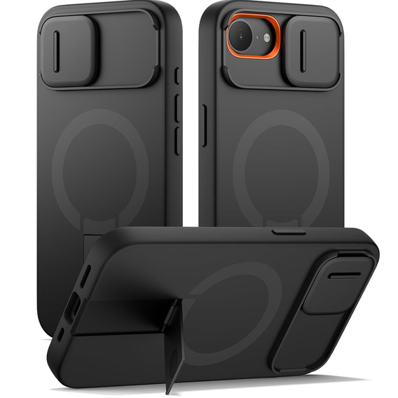 SURITCH - Magnetic protective case with camera cover and stand for iPhone 16e