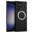 Case for Samsung Galaxy S23 Ultra, Magsafe Slim Carbon, black