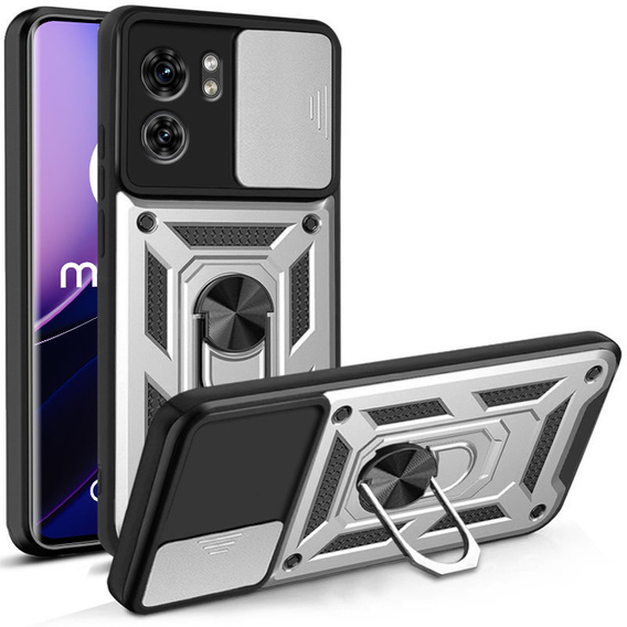 Case for Xiaomi Redmi 12, CamShield Slide, silver