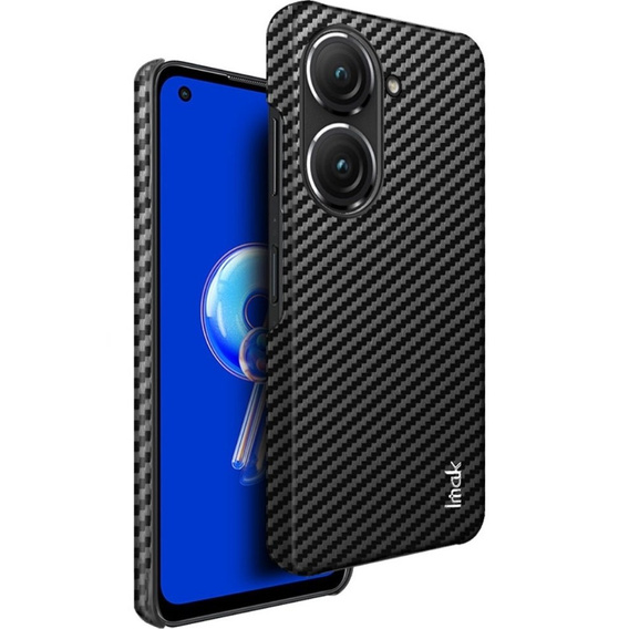 IMAK Case for Asus Zenfone 9 5G / 10 5G, Ruiyi Series Case Carbon, black