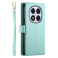 Flip case for Xiaomi Redmi Note 14 Pro 5G / Poco X7 5G, Wallet Zipper Pocket, green