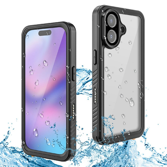 Case for iPhone 17, IP68 waterproof Redpepper, black