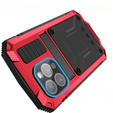 Case for iPhone 15 Pro, R-JUST, armoured, red / black