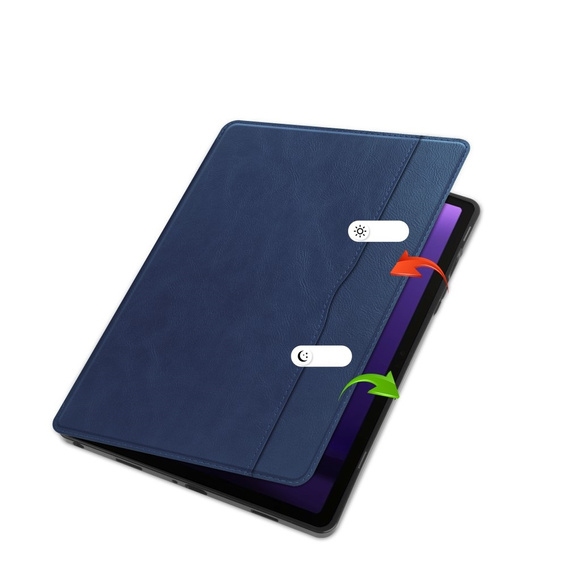 Case for Samsung Galaxy Tab S10 Lite / S10 FE / S9 FE, Business Card and Pen Slot, blue