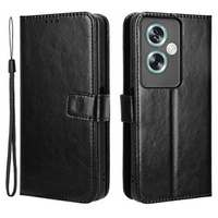 Flip case for Oppo A79 5G, Crazy Horse Wallet, black