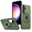 MagSafe case for Samsung Galaxy S24, Military Magnet, Hybrid Case, green