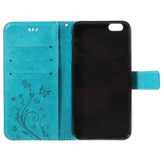 Flip case for iPhone 6/6S 4.7, Butterfly, blue