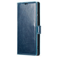 Flip case for Samsung Galaxy S23 Ultra, ERBORD Waxy Wallet, blue