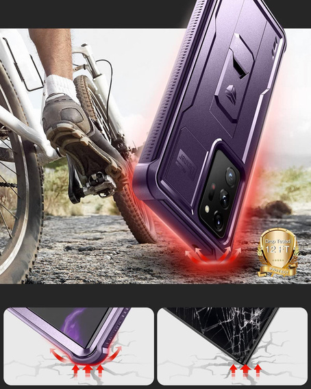 Armored case for Samsung Galaxy Note 20 Ultra, Dexnor Full Body, purple