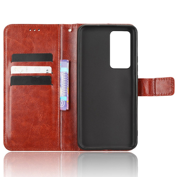 Flip case for Xiaomi 12T / 12T Pro, Crazy Horse Wallet, brown