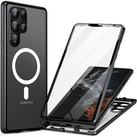 Magnetic Dual Glass MagSafe case for Samsung Galaxy S24 Ultra, black