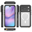Redpepper case for iPhone 17 Pro, IP68 waterproof, for MagSafe, transparent with black sides