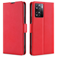 Flip case for Oppo A57s, Wallet Thin Magnet, red