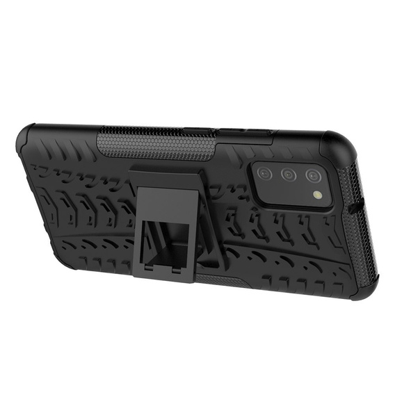 Case for Samsung Galaxy A02s, Tire Armor, black
