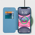 Flip case for iPhone 14 Pro Max, RFID Wallet MagSafe CamShield, blue