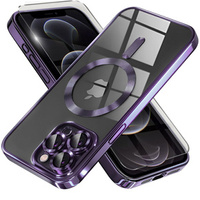 Case for iPhone 12 Pro, Electro MagSafe, purple + Screen Glass