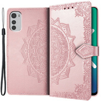 Flip case for Motorola Moto E32 4G, Mandala, pink