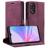 Case for Oppo A78 5G, ERBORD Vintage, wallet with flap, red