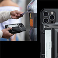 TPU + PC armoured case with card slot, black for iPhone 16 Pro Max