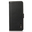 KHAZNEH RFID case for Samsung Galaxy A35 5G, Litchi Texture, black