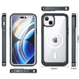 Case for iPhone 15 Plus, Armor Full Protect 360° to MagSafe, screen glass, black