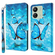 Flip case for Xiaomi Redmi 13C / Poco C65, Wallet, Butterflies blue