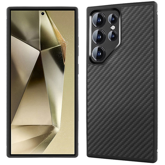 Case for Samsung Galaxy S24 Ultra, ERBORD KevlarGuard, black