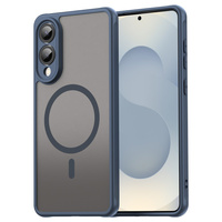 Case for Samsung Galaxy S25 Edge, Kickstand Matt Case, for MagSafe, blue + Screen protector