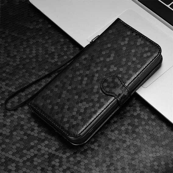 Flip case for Motorola Edge 60 Pro, Wallet Rhombus, black