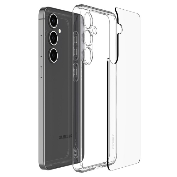 Spigen case for Samsung Galaxy S24 FE, Ultra Hybrid, transparent + 9H Tempered Glass