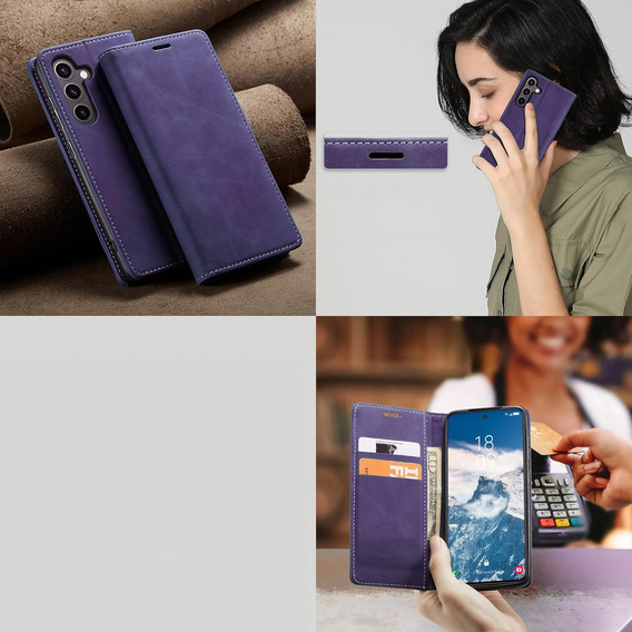 Case for Samsung Galaxy A55, ERBORD Vintage, purple + Screen Glass