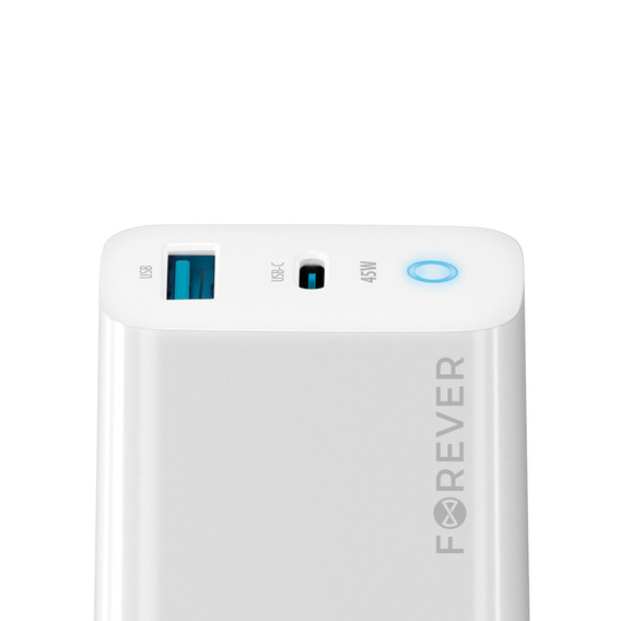 45W GaN mains charger USB-C + USB