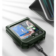Armored Case for Samsung Galaxy Z Flip 5 5G, Dexnor Clip Holder, green