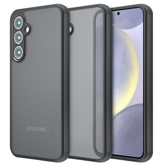 Case for Samsung Galaxy S24, Fusion Hybrid, with camera protection, transparent / black
