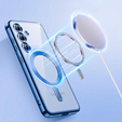 Case for Samsung Galaxy S24 FE, Electro MagSafe, blue + Screen Glass