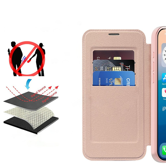 Wallet MagSafe RFID flip case with camera protection for iPhone 17 Pro Max