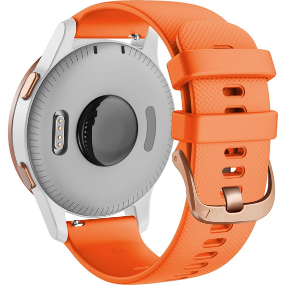 Silicone strap 20mm, Black/Black Buckle