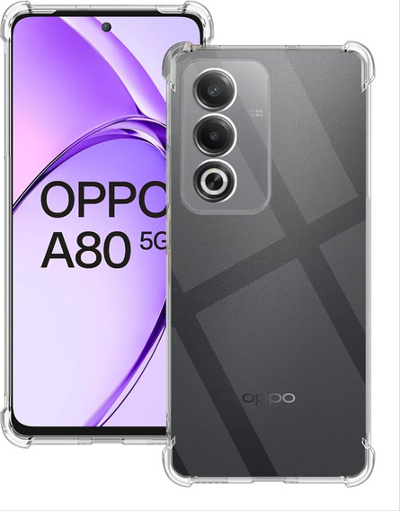 Case for Oppo A80, Dropproof, transparent