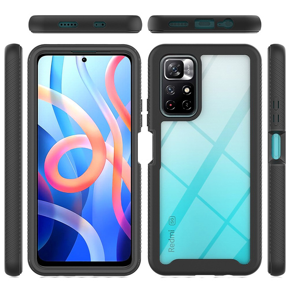 Case for Xiaomi Poco M4 Pro 5G / Redmi Note 11S 5G, Shockproof, with film, blue