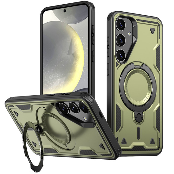 Case for Samsung Galaxy S25+ Plus, Military MagSafe, green