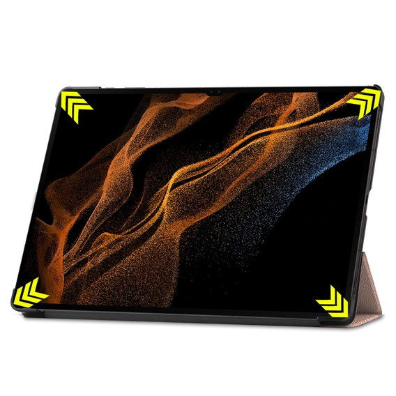 Case for Samsung Galaxy Tab S9 Ultra, Smartcase, pink rose gold