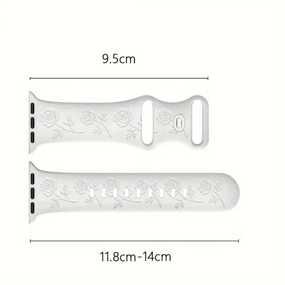 Silicone Strap for Apple Watch 1/2/3/4/5/6/7/8/9/SE 38/40/41/mm.