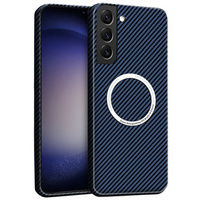 Case for Samsung Galaxy S23 Plus, Magsafe Slim Carbon, blue